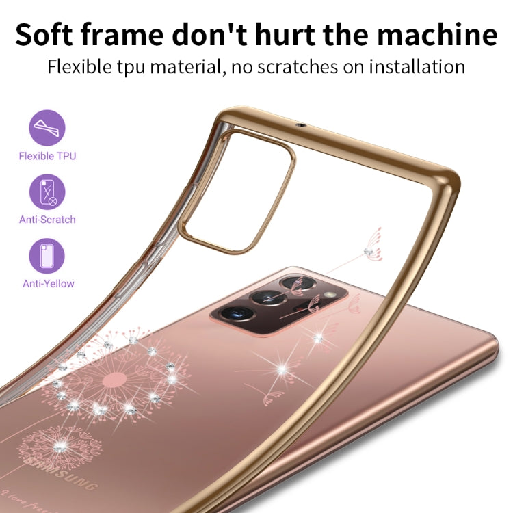 For Samsung Galaxy Note20 Ultra Ultra-thin Electroplating Dandelion Pattern Protective Case