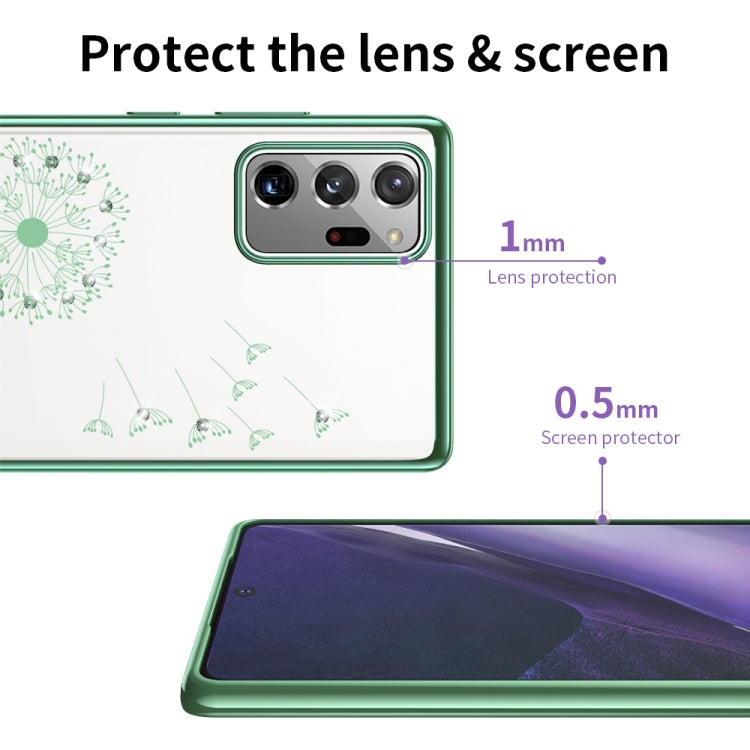 For Samsung Galaxy Note20 Ultra Ultra-thin Electroplating Dandelion Pattern Protective Case