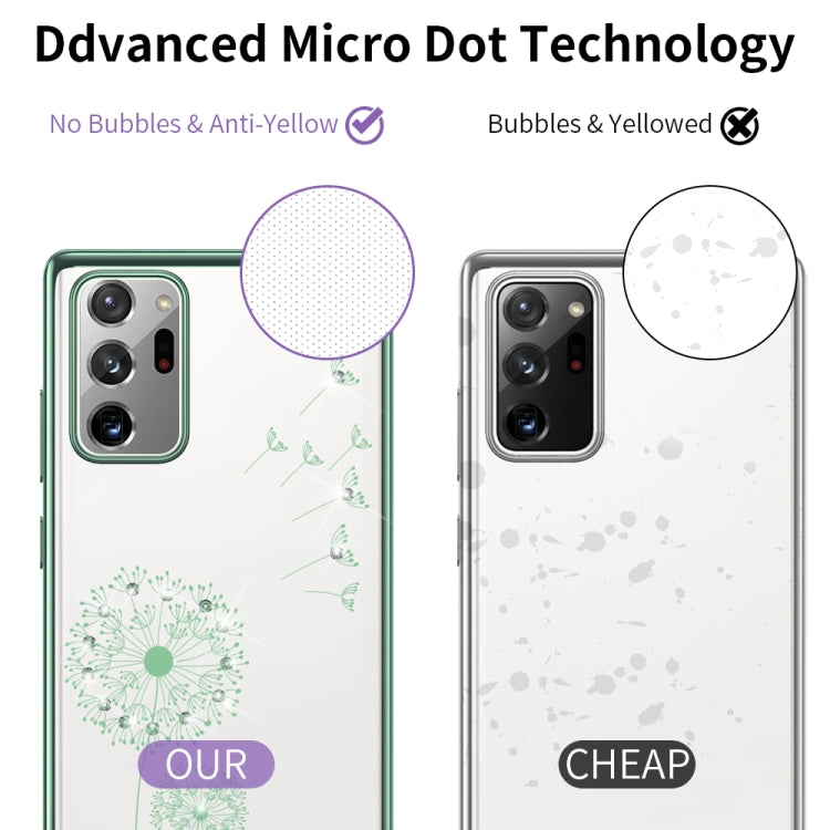 For Samsung Galaxy Note20 Ultra Ultra-thin Electroplating Dandelion Pattern Protective Case