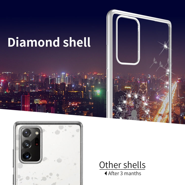 For Samsung Galaxy Note20 Ultra Ultra-thin Electroplating Dandelion Pattern Protective Case