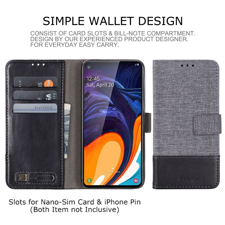 For Galaxy A60 MUXMA MX102 Horizontal Flip Canvas Leather Case with Stand & Card Slot & Wallet Function