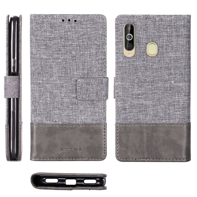 For Galaxy A60 MUXMA MX102 Horizontal Flip Canvas Leather Case with Stand & Card Slot & Wallet Function