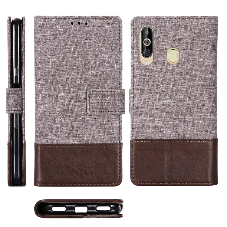 For Galaxy A60 MUXMA MX102 Horizontal Flip Canvas Leather Case with Stand & Card Slot & Wallet Function