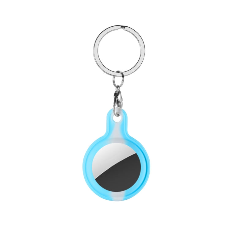 Secondary Color Anti-scratch Shockproof Silicone Protective Cover Case with Keychain Hook Loop For AirTag