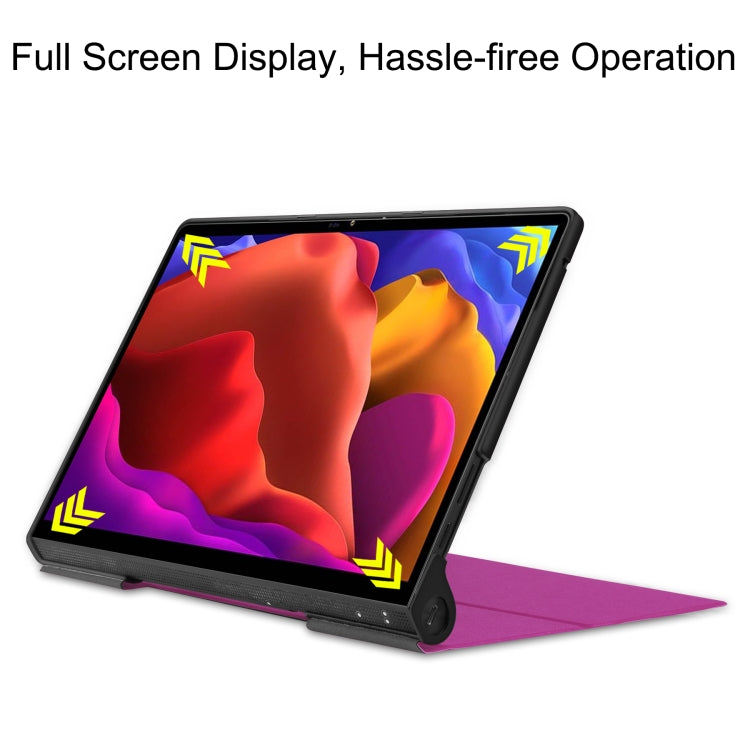 For Lenovo Yoga Pad Pro 13 inch YF K606F Custer Texture Horizontal Flip PU Leather Case with Holder