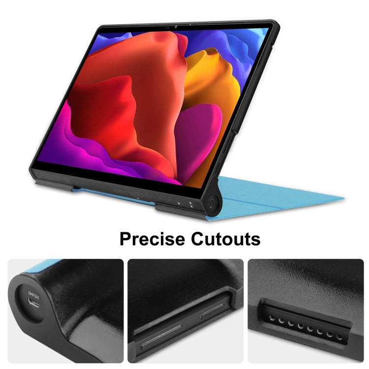 For Lenovo Yoga Pad Pro 13 inch YF K606F Custer Texture Horizontal Flip PU Leather Case with Holder