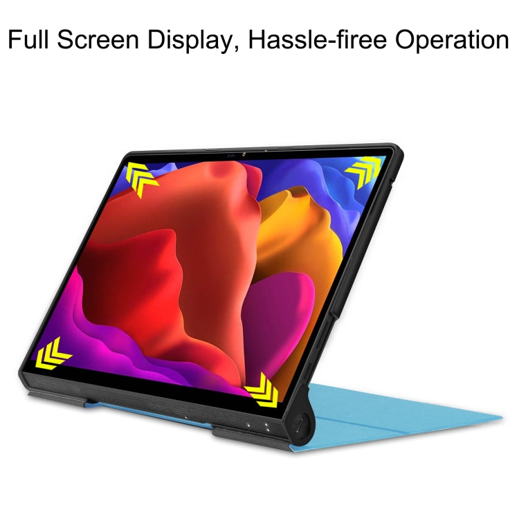 For Lenovo Yoga Pad Pro 13 inch YF K606F Custer Texture Horizontal Flip PU Leather Case with Holder