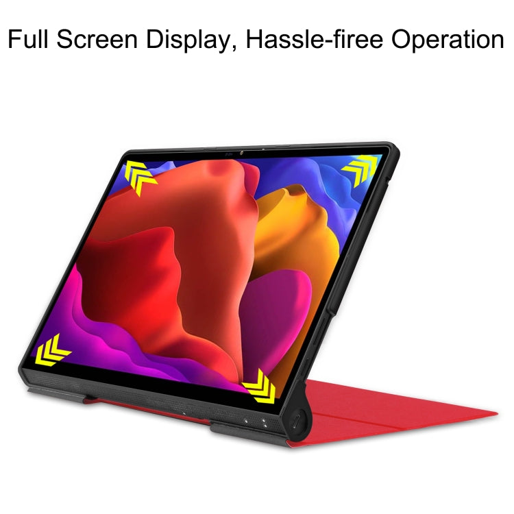 For Lenovo Yoga Pad Pro 13 inch YF K606F Custer Texture Horizontal Flip PU Leather Case with Holder