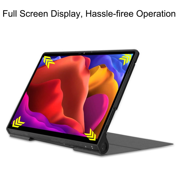 For Lenovo Yoga Pad Pro 13 inch YF K606F Custer Texture Horizontal Flip PU Leather Case with Holder