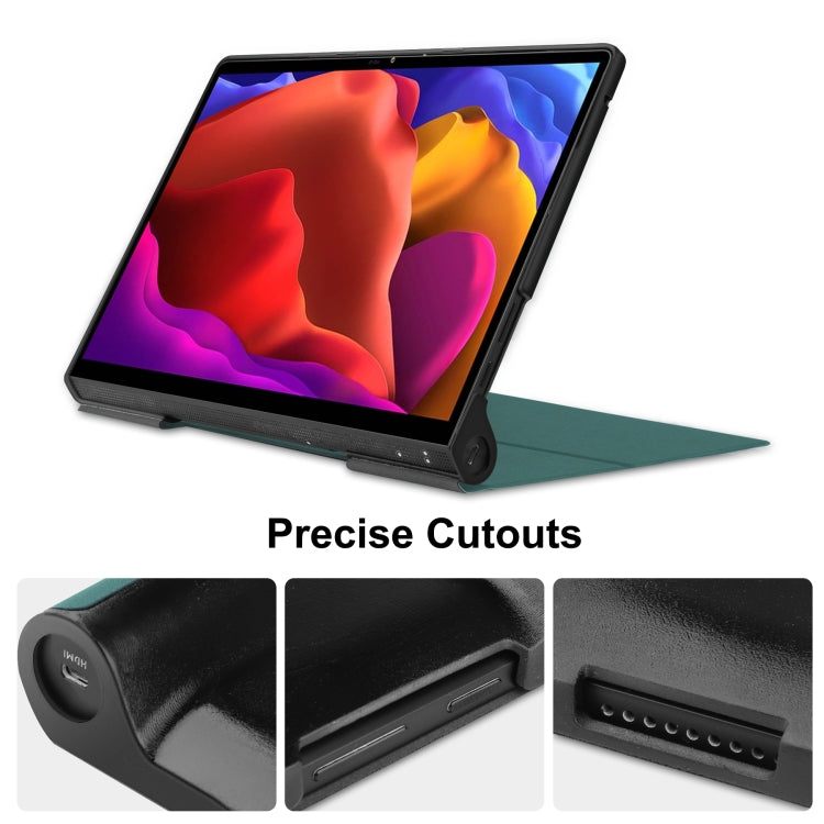 For Lenovo Yoga Pad Pro 13 inch YF K606F Custer Texture Horizontal Flip PU Leather Case with Holder