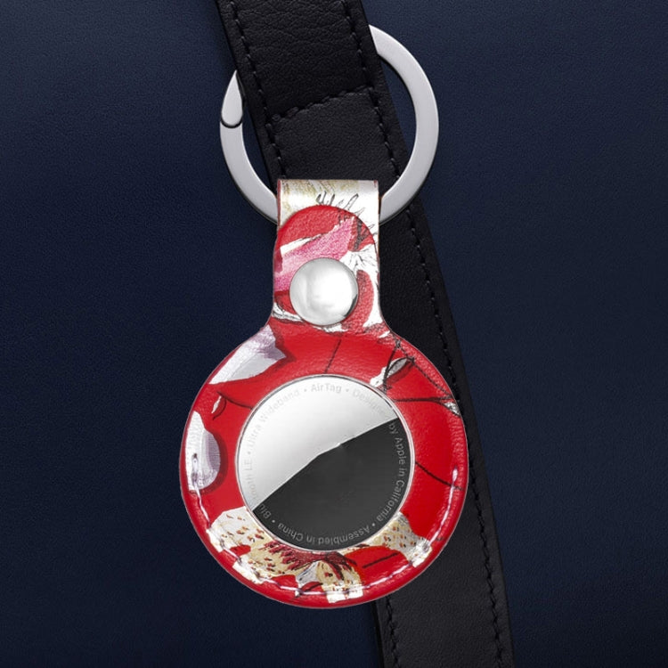 Leather Material Protective Cover For AirTag, Style:Standard
