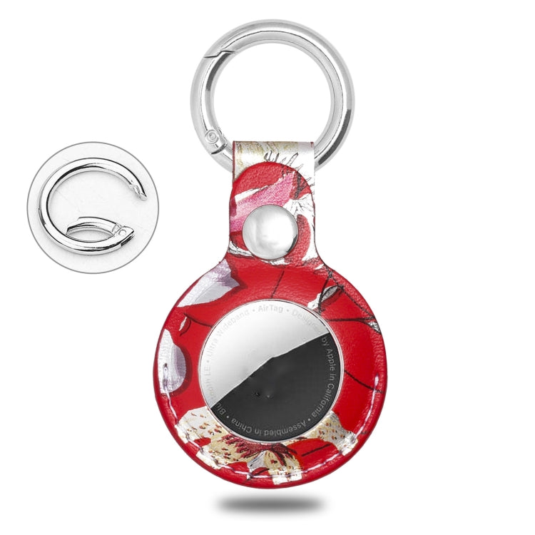 Leather Material Protective Cover For AirTag, Style:Quick Install