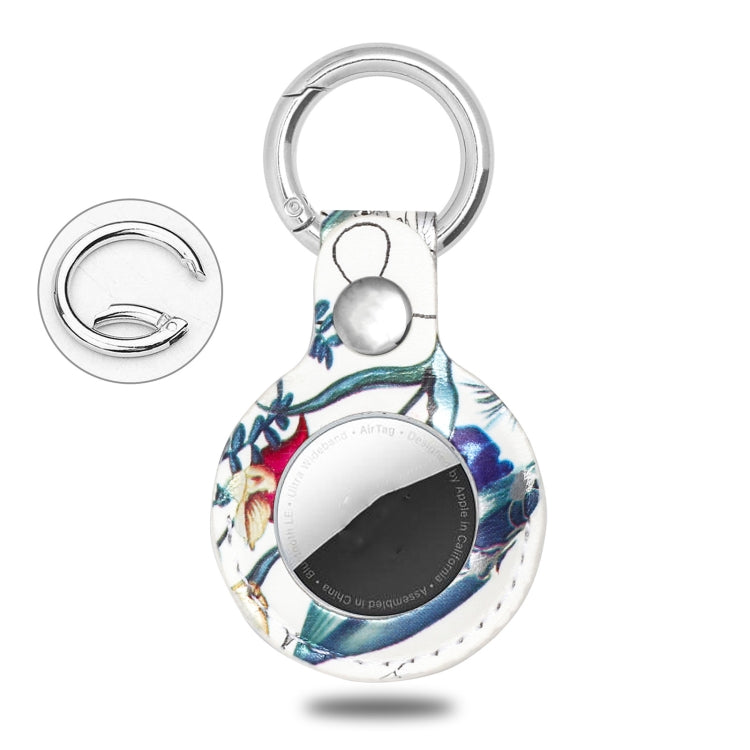 Leather Material Protective Cover For AirTag, Style:Quick Install