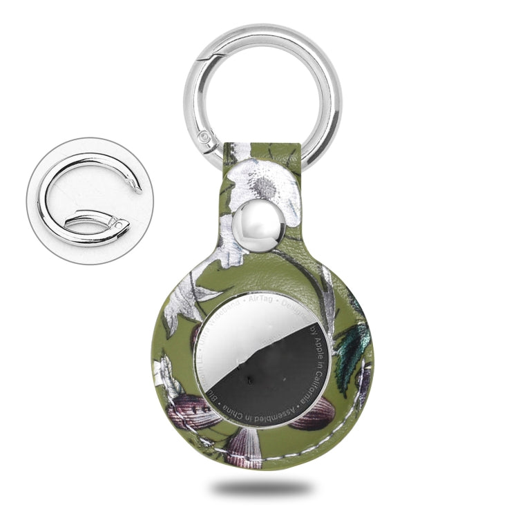 Leather Material Protective Cover For AirTag, Style:Quick Install