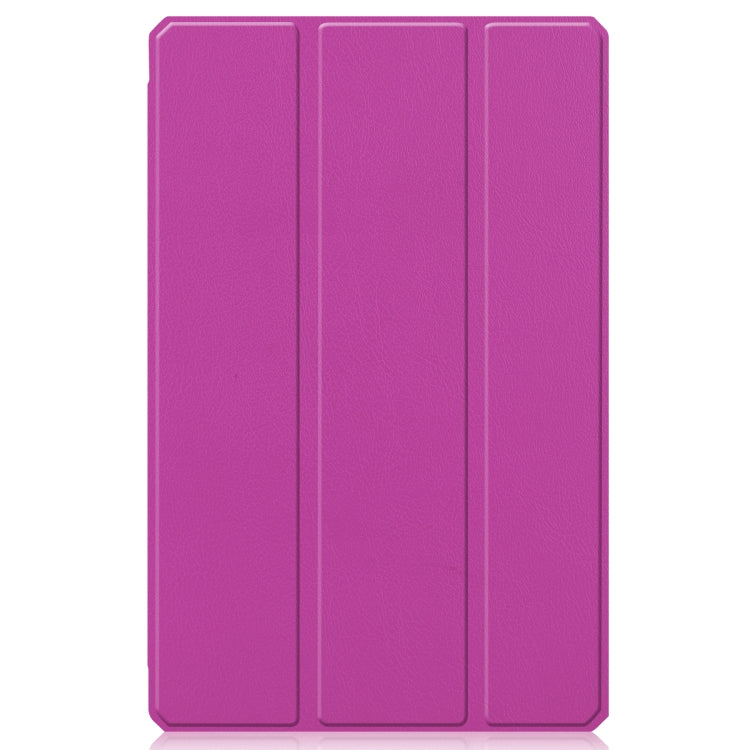 For Lenovo Pad Plus 11 2021 Custer Pattern Pure Color TPU Smart Tablet Holster with Sleep Function & 3-Fold Holder