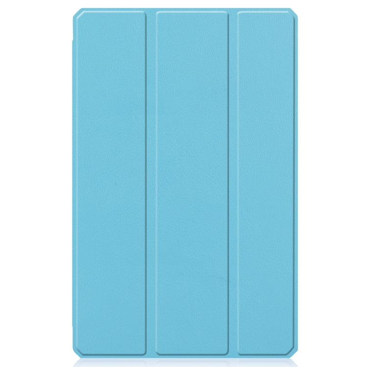 For Lenovo Pad Plus 11 2021 Custer Pattern Pure Color TPU Smart Tablet Holster with Sleep Function & 3-Fold Holder