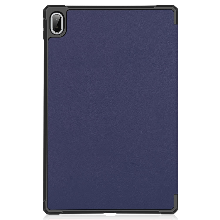 For Lenovo Pad Plus 11 2021 Custer Pattern Pure Color TPU Smart Tablet Holster with Sleep Function & 3-Fold Holder