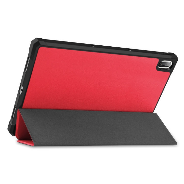 For Lenovo Pad Plus 11 2021 Custer Pattern Pure Color TPU Smart Tablet Holster with Sleep Function & 3-Fold Holder