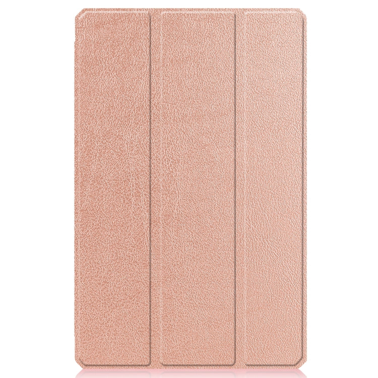 For Lenovo Pad Plus 11 2021 Custer Pattern Pure Color TPU Smart Tablet Holster with Sleep Function & 3-Fold Holder