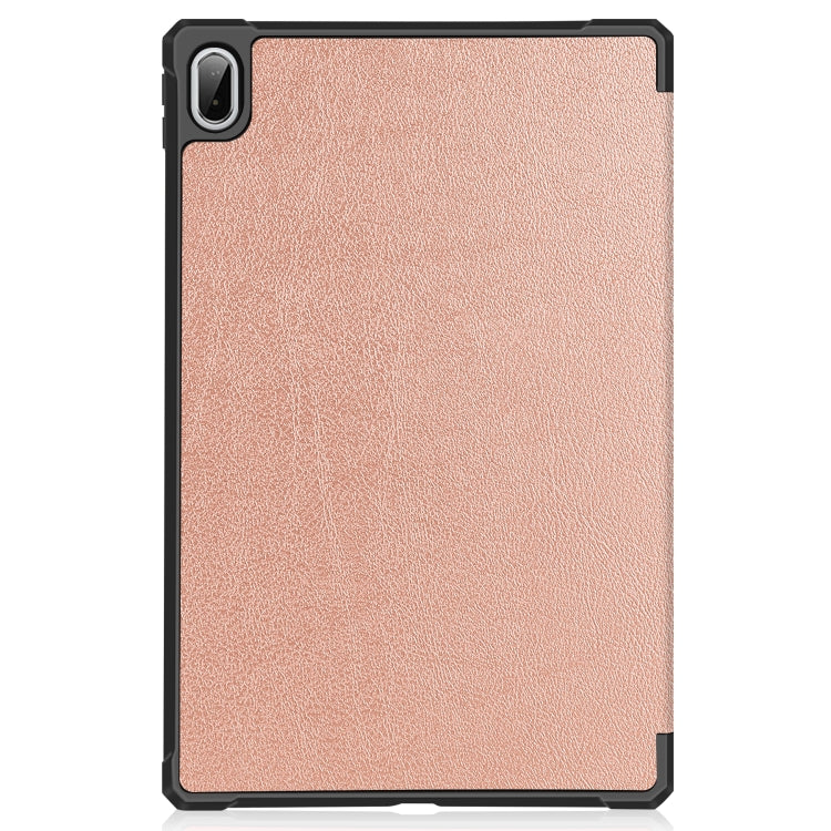For Lenovo Pad Plus 11 2021 Custer Pattern Pure Color TPU Smart Tablet Holster with Sleep Function & 3-Fold Holder