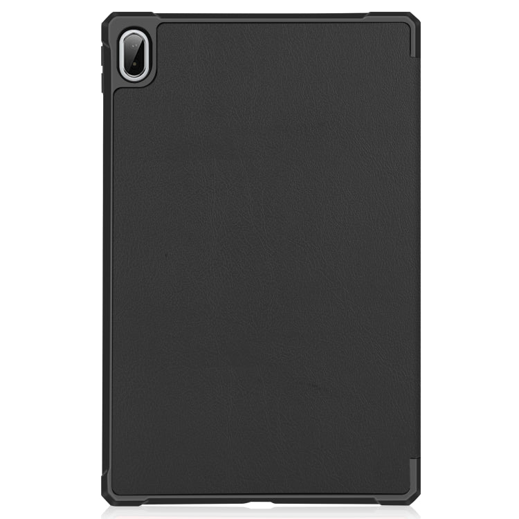 For Lenovo Pad Plus 11 2021 Custer Pattern Pure Color TPU Smart Tablet Holster with Sleep Function & 3-Fold Holder