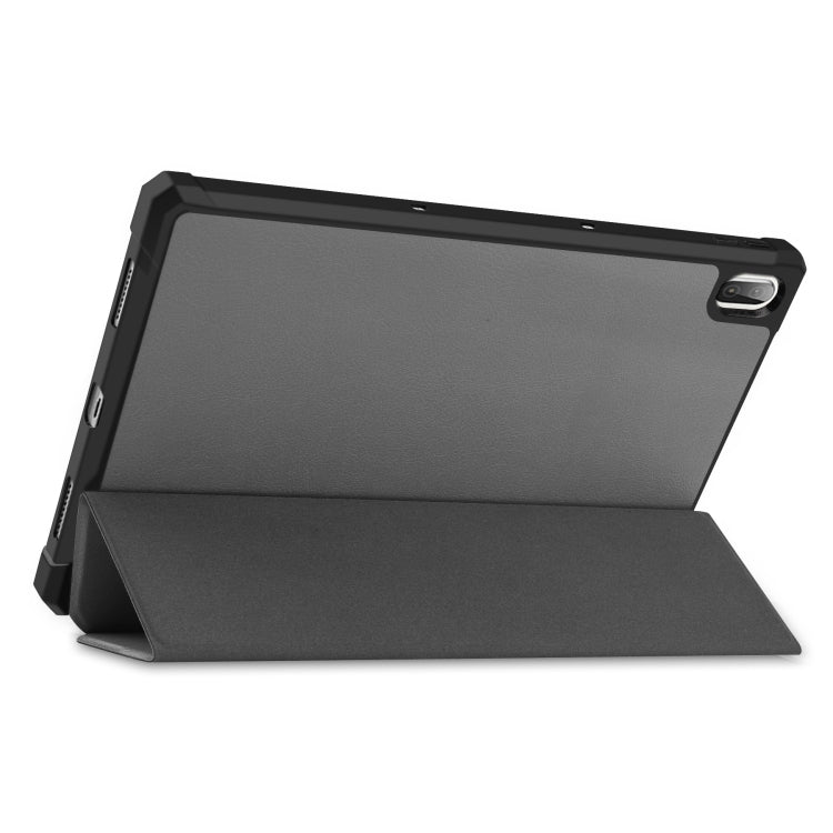 For Lenovo Pad Plus 11 2021 Custer Pattern Pure Color TPU Smart Tablet Holster with Sleep Function & 3-Fold Holder