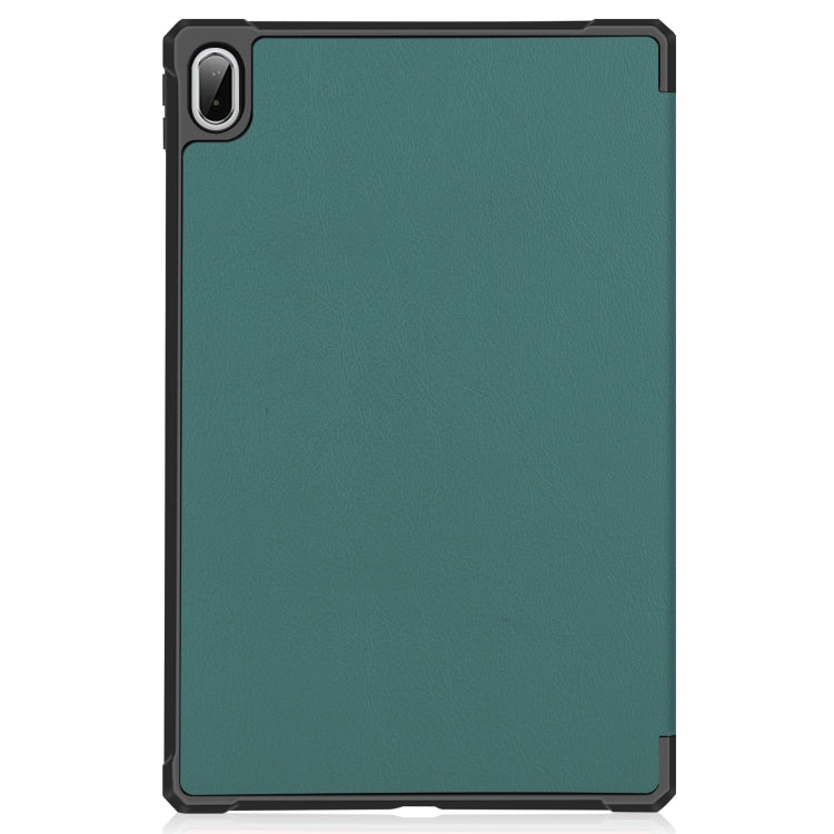 For Lenovo Pad Plus 11 2021 Custer Pattern Pure Color TPU Smart Tablet Holster with Sleep Function & 3-Fold Holder