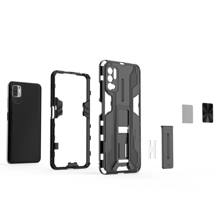 For Xiaomi Redmi Note 10 5G Supersonic PC + TPU Shock-proof Protective Case with Holder