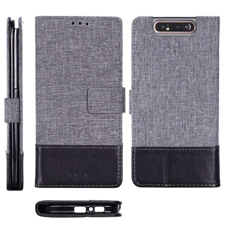 For Galaxy A80 MUXMA MX102 Horizontal Flip Canvas Leather Case with Stand & Card Slot & Wallet Function
