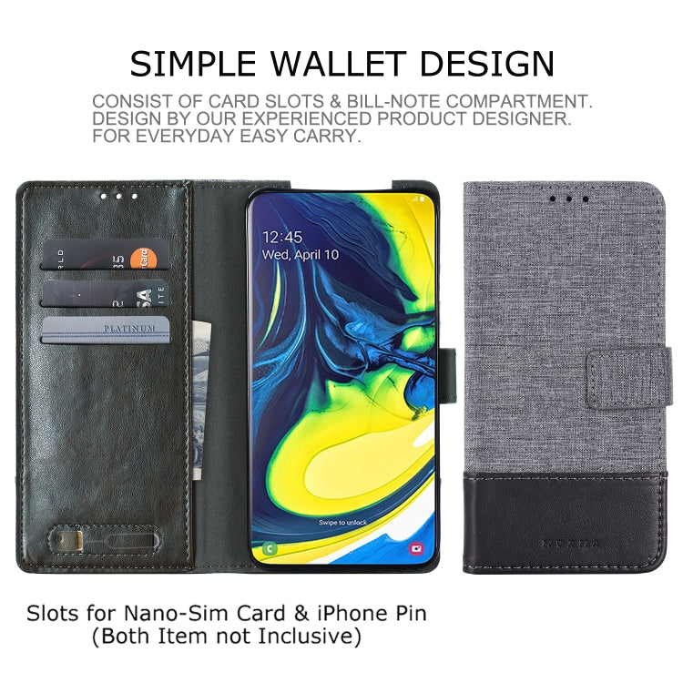 For Galaxy A80 MUXMA MX102 Horizontal Flip Canvas Leather Case with Stand & Card Slot & Wallet Function