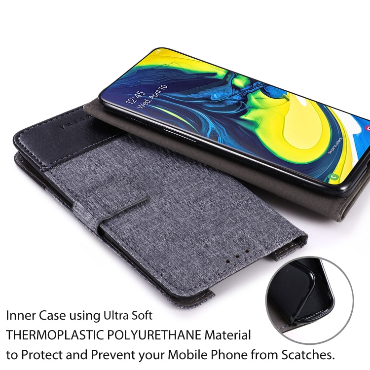 For Galaxy A80 MUXMA MX102 Horizontal Flip Canvas Leather Case with Stand & Card Slot & Wallet Function