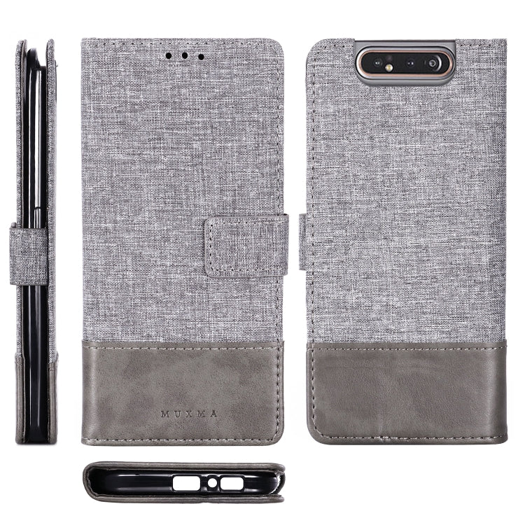 For Galaxy A80 MUXMA MX102 Horizontal Flip Canvas Leather Case with Stand & Card Slot & Wallet Function