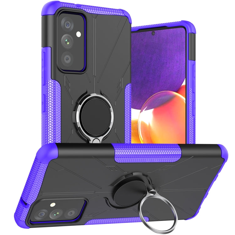 For Samsung Galaxy A82 5G Machine Armor Bear Shockproof PC + TPU Protective Case with Ring Holder
