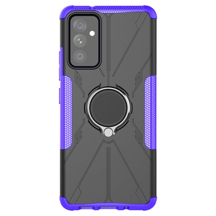 For Samsung Galaxy A82 5G Machine Armor Bear Shockproof PC + TPU Protective Case with Ring Holder