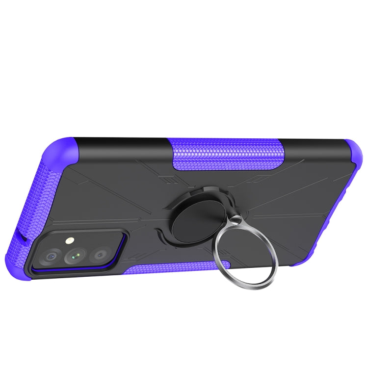 For Samsung Galaxy A82 5G Machine Armor Bear Shockproof PC + TPU Protective Case with Ring Holder