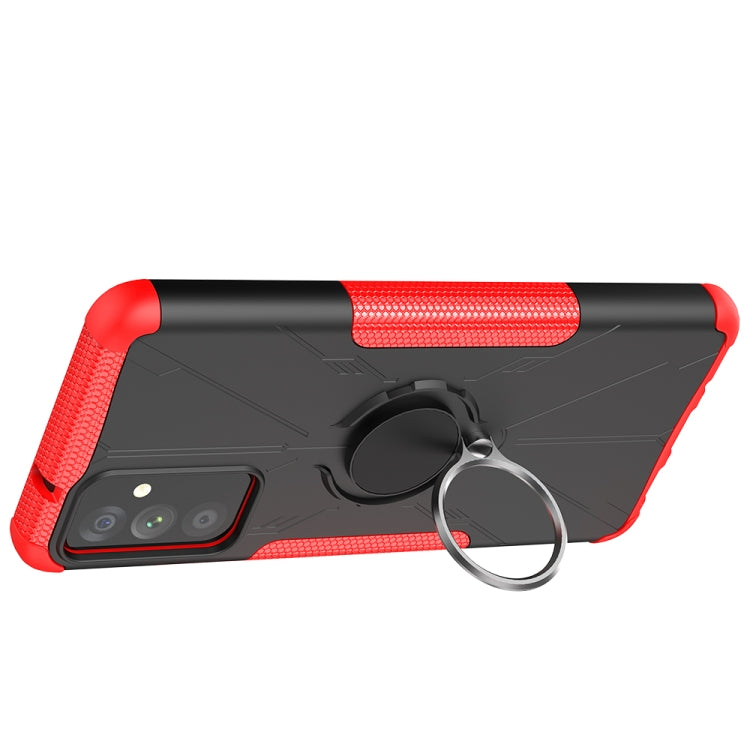 For Samsung Galaxy A82 5G Machine Armor Bear Shockproof PC + TPU Protective Case with Ring Holder
