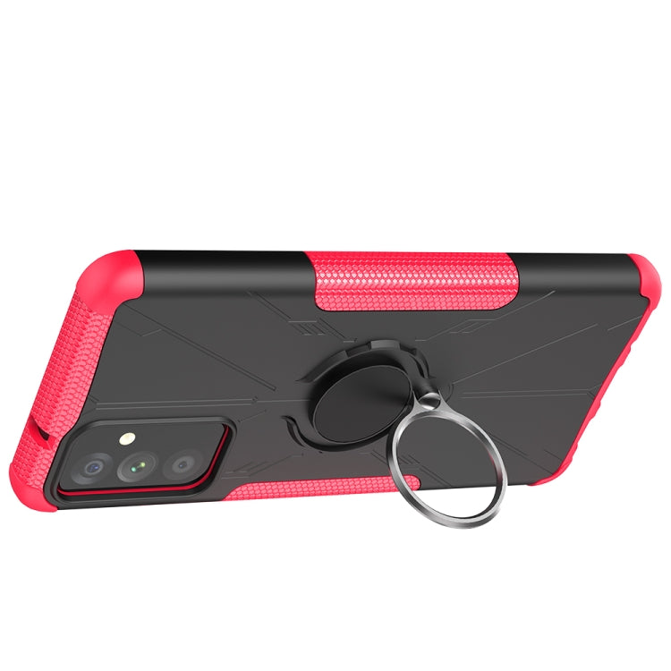 For Samsung Galaxy A82 5G Machine Armor Bear Shockproof PC + TPU Protective Case with Ring Holder
