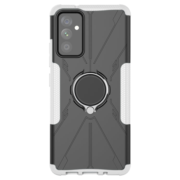 For Samsung Galaxy A82 5G Machine Armor Bear Shockproof PC + TPU Protective Case with Ring Holder