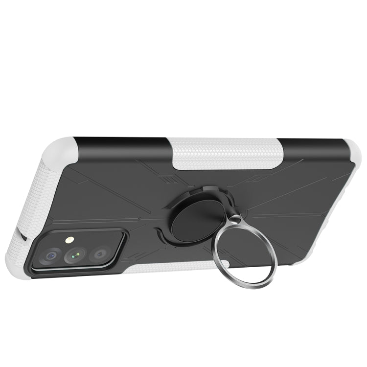 For Samsung Galaxy A82 5G Machine Armor Bear Shockproof PC + TPU Protective Case with Ring Holder
