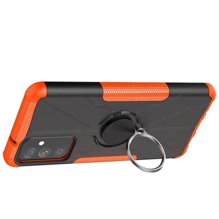For Samsung Galaxy A82 5G Machine Armor Bear Shockproof PC + TPU Protective Case with Ring Holder