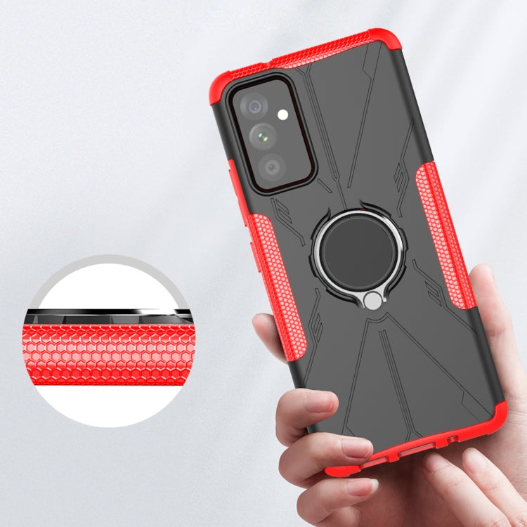 For Samsung Galaxy A82 5G Machine Armor Bear Shockproof PC + TPU Protective Case with Ring Holder