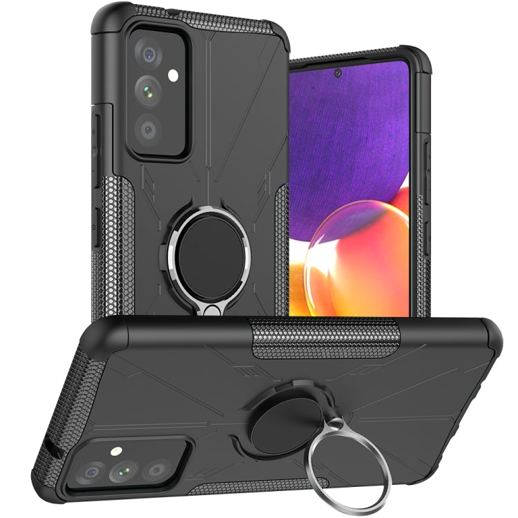 For Samsung Galaxy A82 5G Machine Armor Bear Shockproof PC + TPU Protective Case with Ring Holder