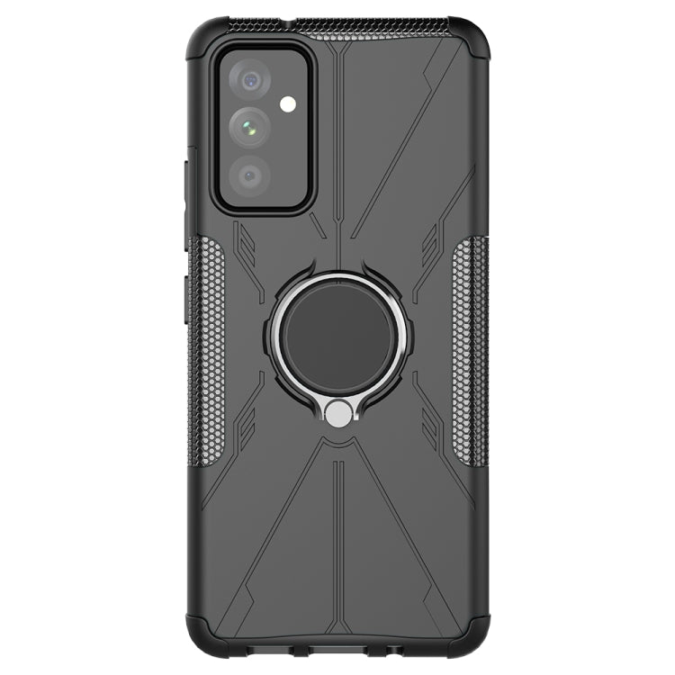 For Samsung Galaxy A82 5G Machine Armor Bear Shockproof PC + TPU Protective Case with Ring Holder