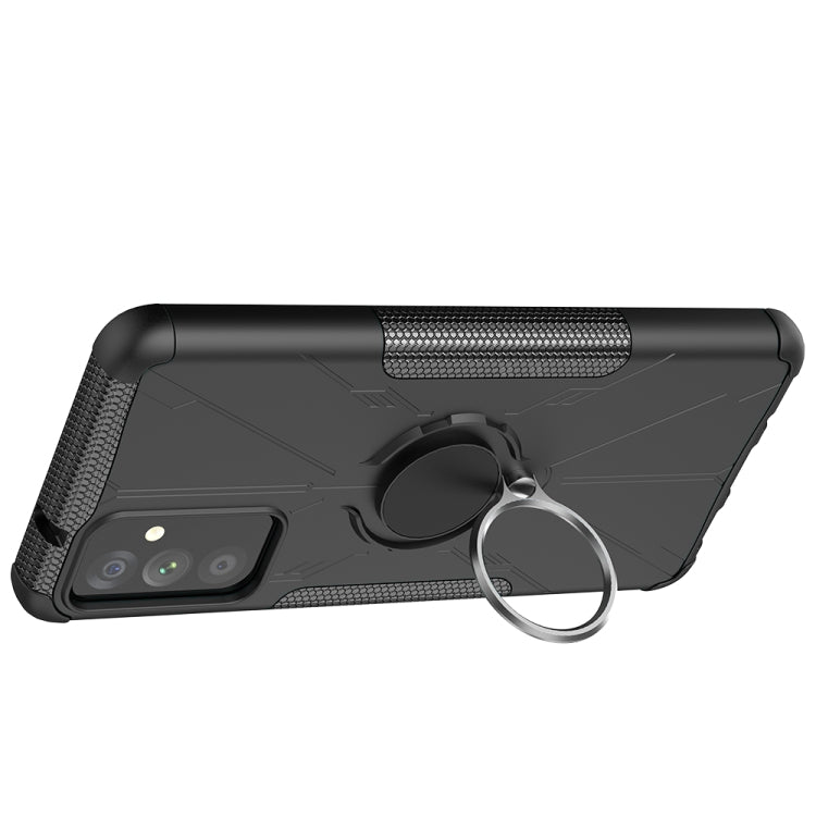 For Samsung Galaxy A82 5G Machine Armor Bear Shockproof PC + TPU Protective Case with Ring Holder