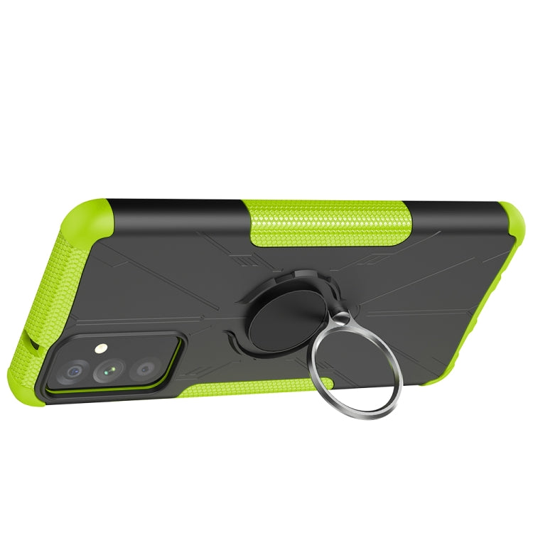 For Samsung Galaxy A82 5G Machine Armor Bear Shockproof PC + TPU Protective Case with Ring Holder