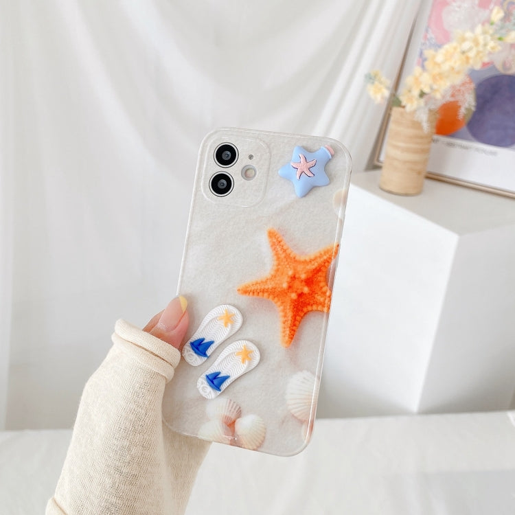 For iPhone 11 Summer Beach Pattern Full Coverage Shockproof Protective Case