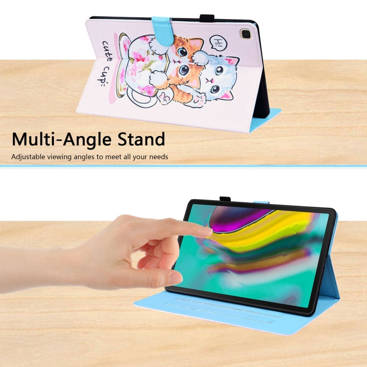 For Samsung Galaxy Tab S5e 10.5 SM-T720 / SM-T725 Animal Pattern Horizontal Flip Leather Case with Holder & Card Slots & Photo Frame