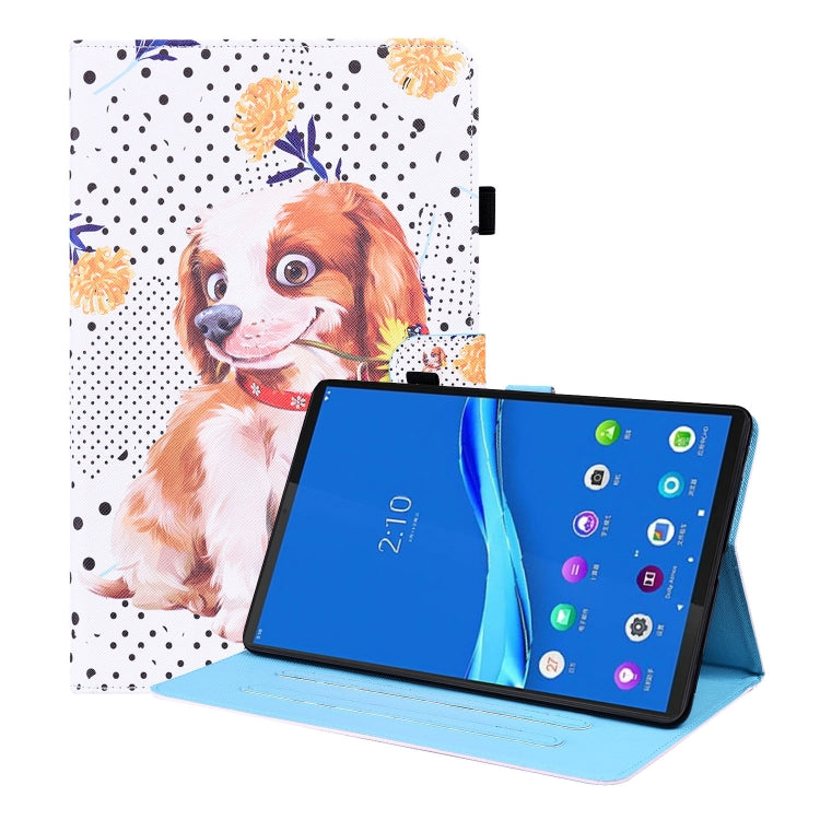 For Lenovo M10 Plus TB-X606F Animal Pattern Horizontal Flip Leather Case with Holder & Card Slots & Photo Frame