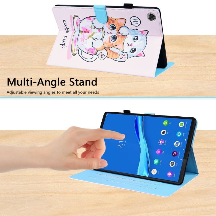 For Lenovo M10 Plus TB-X606F Animal Pattern Horizontal Flip Leather Case with Holder & Card Slots & Photo Frame