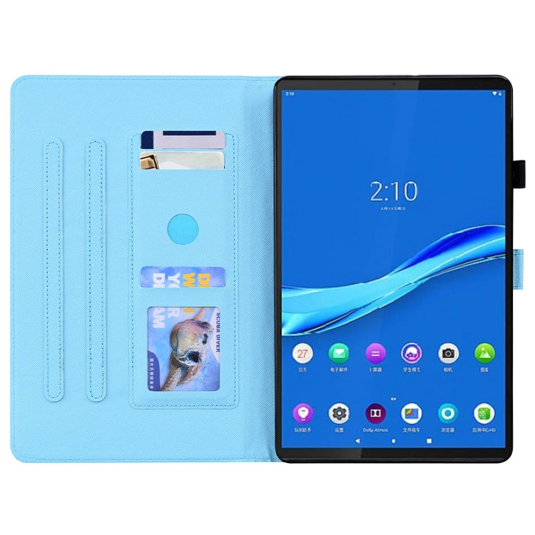 For Lenovo M10 Plus TB-X606F Animal Pattern Horizontal Flip Leather Case with Holder & Card Slots & Photo Frame